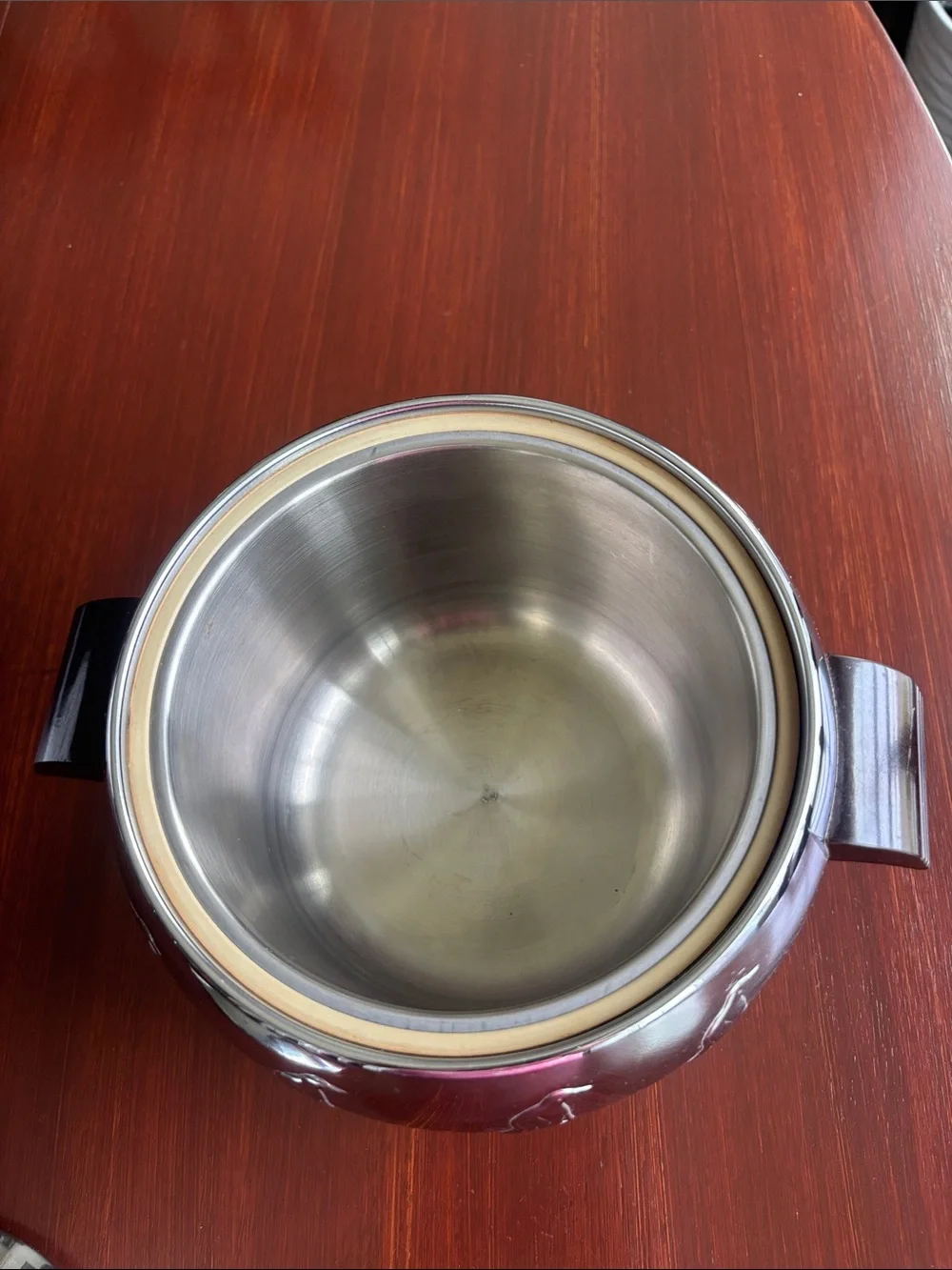 West Bend Penguin hot/cold server,ice bucket,food,mid century,stainless steel